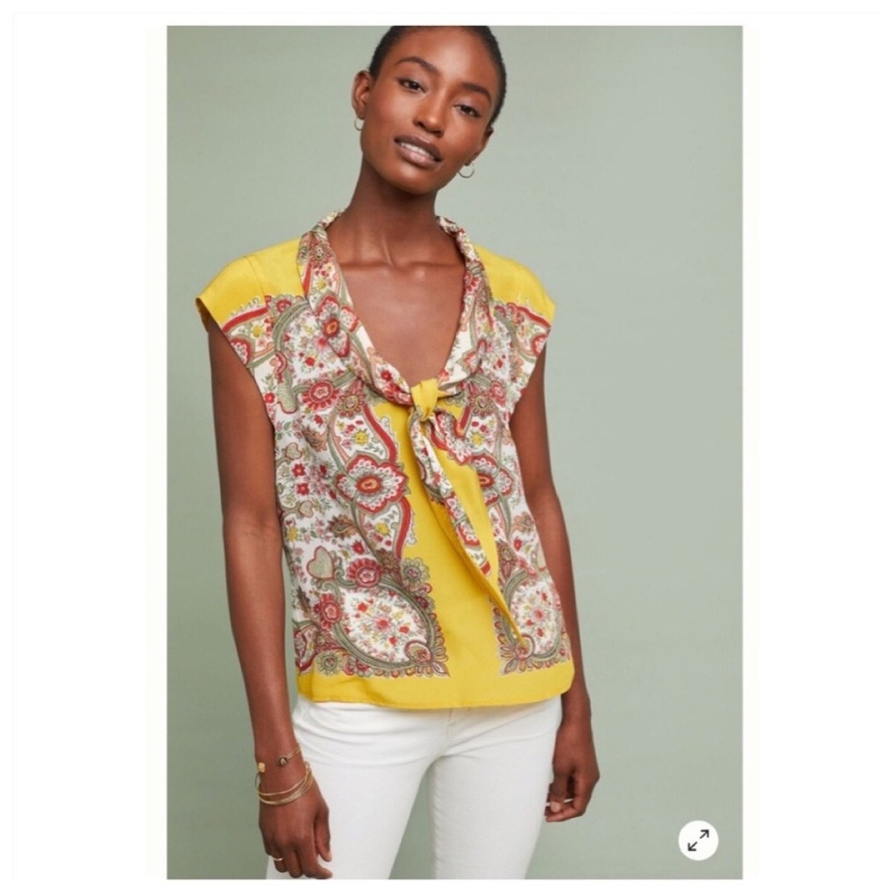 Maeve Scarf Printed Silk Blouse